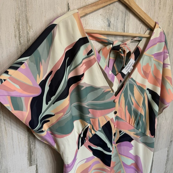 Label Rail x WhatSmitaFound Button Front Printed Multicolor Maxi Dress Size 12 - Picture 5 of 13